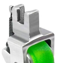 2Pcs Rolled Hem Presser Foot, Adjustable Zipper Guide Hem Foot Seam Guide, Roller Hemmer Foot for Industrial