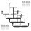 4Pcs Ceiling Rack Shelf T Shaped Overhead Garage Storage-Black 1