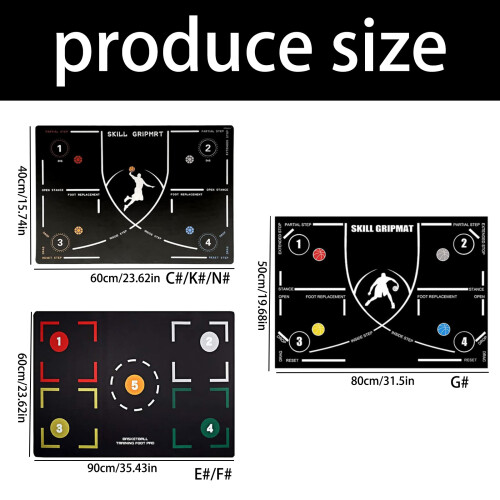 Dribble Control Trittmatte Basketball Tritttrainingsmatte-Typ C 2