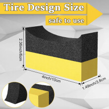 Tire Applicator Dressing Shine Sponge - Tire Pads Color Polishing Sponge Wax Duty Scrubber Sponge for Car, Painted Steel