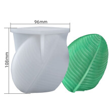Molde de Vela DIY Folhas Artesanais Molde de Silicone Folha Folha Verde Molde de Sabonete Artesanal