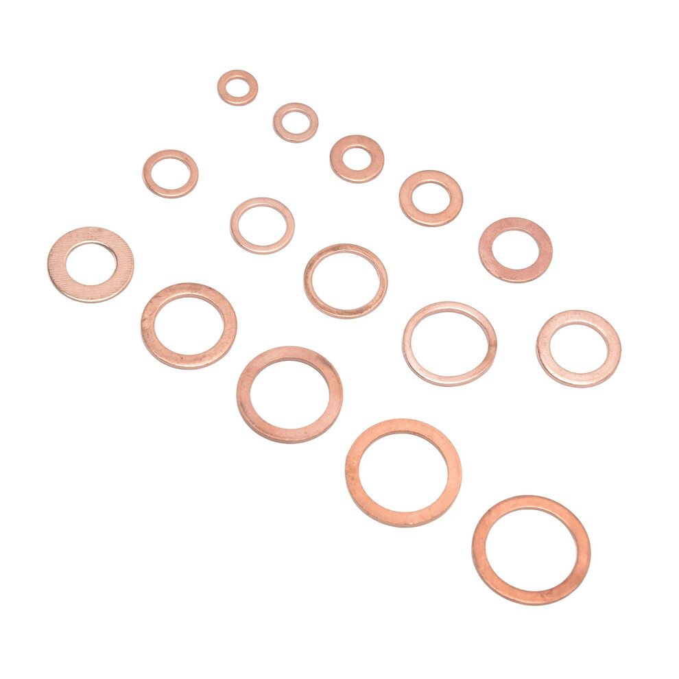 150Pcs Copper Washer Assortment M5-M22