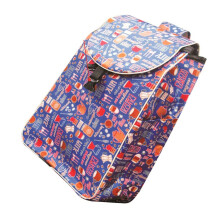 36L Waterproof Oxford Cloth Shopping Trolley Bag with Side Pockets and Large Capacity Storage