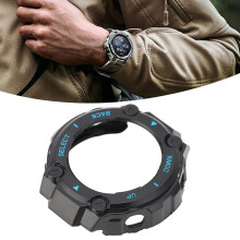 Plastic Protective Cover for Amazfit T-Rex/T-Rex Pro, Black/Blue Frame
