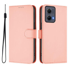 Wallet Case PU Leather Flip Cover with Card Holder Kickstand and Strap for Motorola Edge 5G 2024