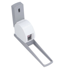 Körpergröße-Messgerät 2,2 m, Wandmontage, Kinder-Wachstumsmesser, ABS, Weiß/Grau