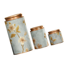 Elegant Retro Floral Teas Leaves Storage Jar In 3 Size To-3