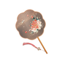 Elegant Handmade Silk Embroidery Fan Round Dance Fan Perfect-1