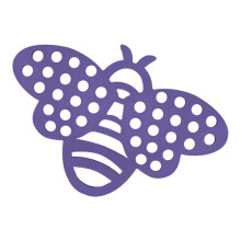 Bees Friendly Garden Drinking Station Water Dispenser-Purple