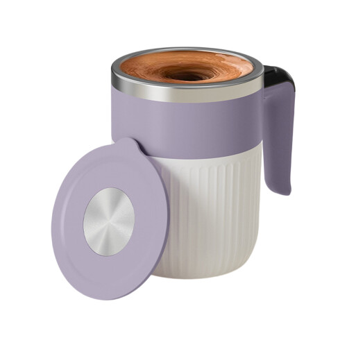 Automatic Stirrer Cup Food Grade 316 Stainless-purplewhite