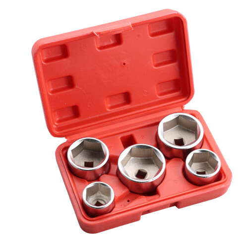Professional Oil Filter Wrench Socket Removal Tool Kit With-Red