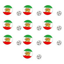 Stylish Iran Lions Flag Pin Corrosion Resistant-steel color RO