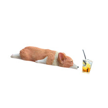 Artistieke corgi's en dranken Hars miniatuurfiguren-3