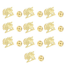 Iran Lions Flag Stainless Steel Brooch Sturdy And-Gold map four