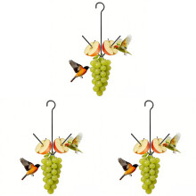 Hängender Orangen-Vogelfutterspender mit Haken, Obsthalter aus-3