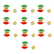 Anstecknadel mit Flagge der Iran Lions aus Edelstahl,-Gold RO