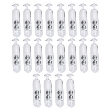 20Pcs Weighted Plastic Sound Rattles Steel Beads-White type 2