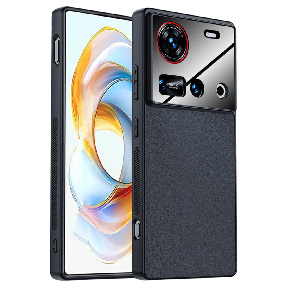 Case For Zte Nubia Z70 Ultra Faux Leather Slim Protective Cover With Screen And Camera Protection Black 9073542856764