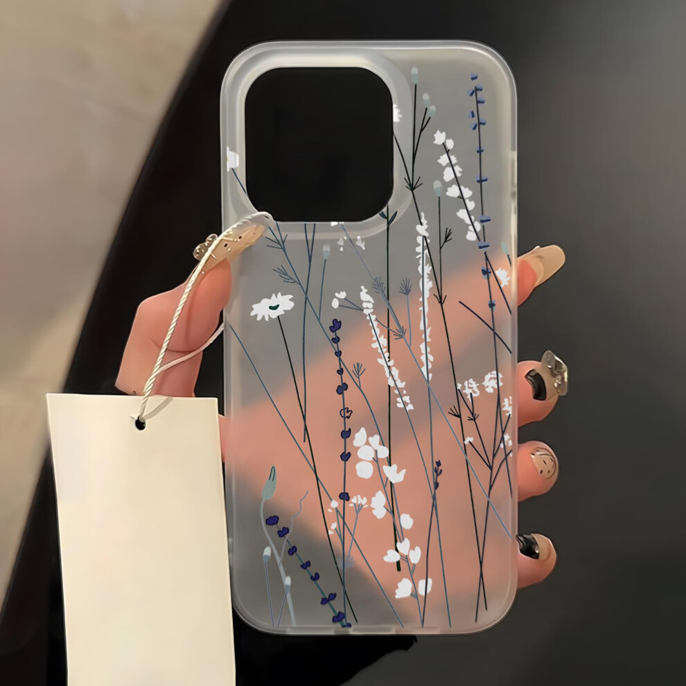 Case For Iphone 15 Pro Max, Cute Floral Shockproof Cover With Raised Camera Ring And NonâSlip Grip, Green 9771547557494