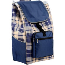 48L Oxford Cloth Tool Trolley Bag Without Frame, Foldable Shopping Bag 36x23x58cm