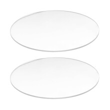 2X Transparent 3mm Thick Mirror Acrylic Round Disc Diámetro:60mm