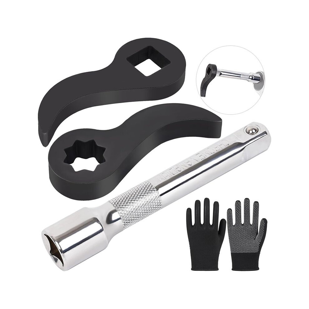 Wrench Adapter - Adjustable Indexing Pry Bar Adapter For 1/2 Inch Drive Ratchet, 4 Piece Pry Bar Adapter Tool 6033846028499