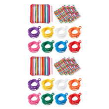 384 Pieces Loom Potholder Loops Weaving Loom Loops Weaving Loops with Multiple Colors for DIY Crafts Supplies