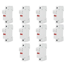 10X RT18-32X AC 380V 32A 1 Pole 10X38mm DIN Rail Mount Fuse Holder Base