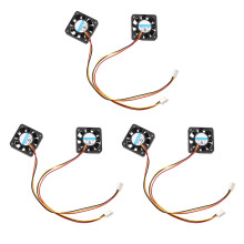 6 Stueck 3 Pin 40mm Quadrat PC Computer Luefter  12V - Schwarz