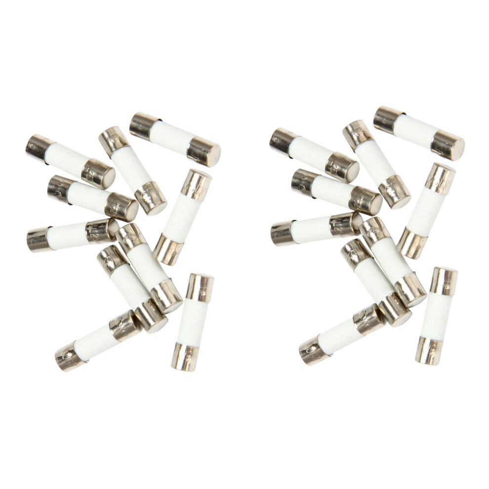 20Pcs 250V 0.5A 500Ma Fast Blow Ceramic Fuses Tubes 5Mm X 20Mm 6033335219872