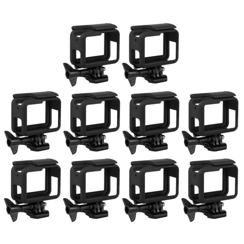 10X Frame for  Hero (2018) / 6 / 5 Housing Border Protective Shell with Quick Pull Movable Socket and Screw (Black)