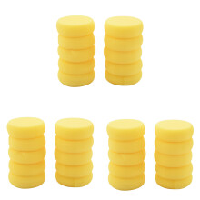 30Pcs Round Synthetic Artist Paint Sponge  Sponges for Painting Pottery Watercolor Art Sponges Yellow 2.75Inch