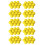 100Pcs Yellow Soft Elastic Indoor Practice PU 1