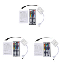 3X 44 Keys Wireless IR Remote Control with Receiver for 5050 3528 RGB SMD LED Strip Light