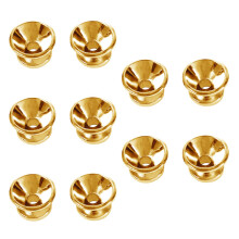 10 x Electric Acoustic Guitar Bass Strap Button Screw Lock Pins Pegs Pads Golden