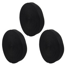 3Pcs 25mmx20M Roll Nylon Tape Strap for Webbing Bag Strapping Belt Making DIY  - Black