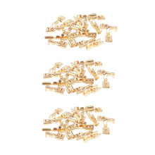Brass 6.3 mm Connectors Female Spade Cable Terminals, 60 Piece