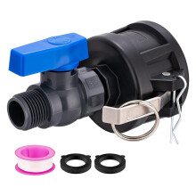 IBC Tote Adapter, 2 Inch Cam Lock for 275-330 Gallon IBC Tote Tank, IBC Tote to Garden Hose Fittings Adapter