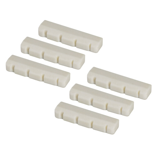 Bass Bone Bridge Saddle Y Nut para 4 String Bass Guitar Pack de 6