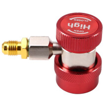 R134A Bil Luftkonditionering Fluor Converter Quick Coupler Connector Adapter Justerbara Bilreparationsverktyg Röd
