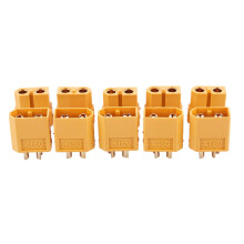 5 X Pairs RC XT60 Maschio E Femmina PAIR Connettore Batteria + Termoretraibile