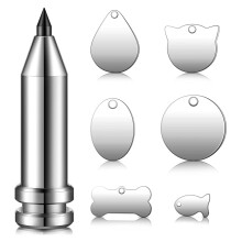 Ferramenta de Gravura de Ponta de Gravura Ferramenta de Gravura com 6 PeçAs de Metal Sortido Estampado em Branco CompatíVel com Explore, Ar, Ar 2