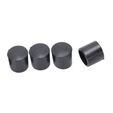 500 Pcs Black Rubber PVC Flexible Round End Cap Round 12mm Foot Cover