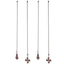 4 StüCke Decken Ventilator Ziehen Ketten Satz, GlüHen Birne und Ventilator Pattern Kette Ziehen Extension Ventilator Ziehen Ketten AnhäNger 12 Zoll