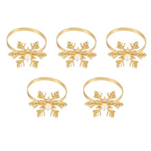 Servilletero de Copo de Nieve Anillos de Servilleta de Navidad Titular de Anillo Hebilla AleacióN Perla Anillos de Servilleta Titular de Servilletero