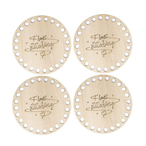 4 PCS Embroidery Floss Organizer Wooden Round  Stitch Thread Holder Needlework Thread Sorter DIY Sewing Supplies