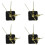 4X DIY Clock Plastic+Metal Texture  Wall Clock Retro Wall Clock Movement Accessories Gold 1