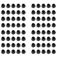 80PCS Black Chair Couch Table Rubber Furniture Leg End Caps 16mm Dia