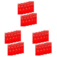 30PZ Buste Rosse di Capodanno Cinese Buste di Denaro Fortunato Festa di Primavera Pacchetto Rosso per Matrimonio di Capodanno (7X3,4 Pollici)