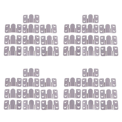 Furniture Sectional Interlock Style Sofa Connector 40pcs Silver Tone